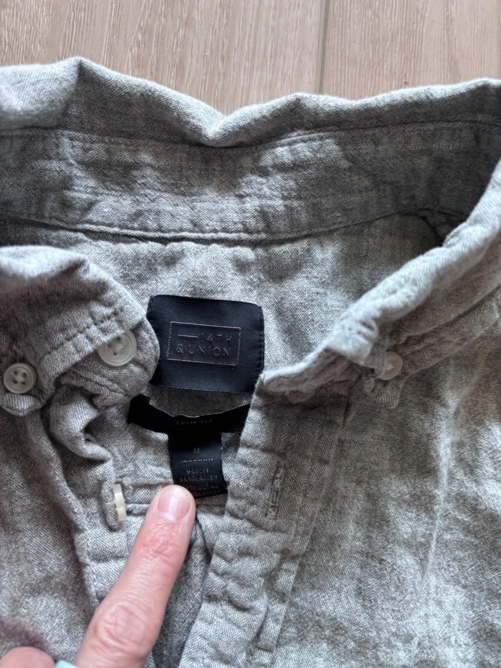 14th & Union Light Gray Short-Sleeve Button-Down Shirt